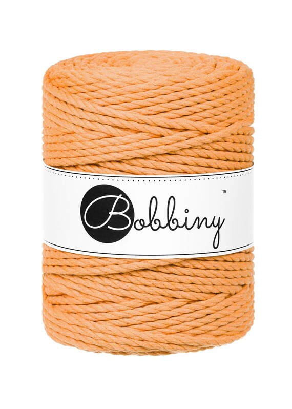 Orange Bobbiny mm 3-fädiges Makramee-Seil, 100 m 3-strängiges