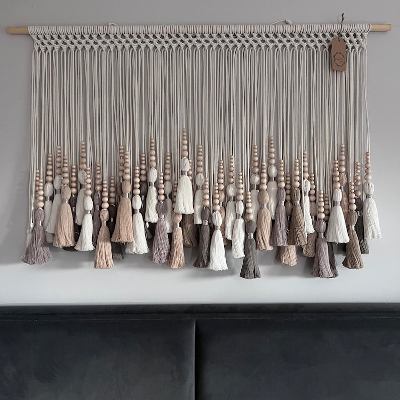 Large Macrame Wall Hanging, Scandinavian Style Macrame Decor for Boho