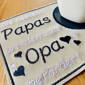 ITH embroidery file Mug Rug Opa Embroidery Grandpa Papa