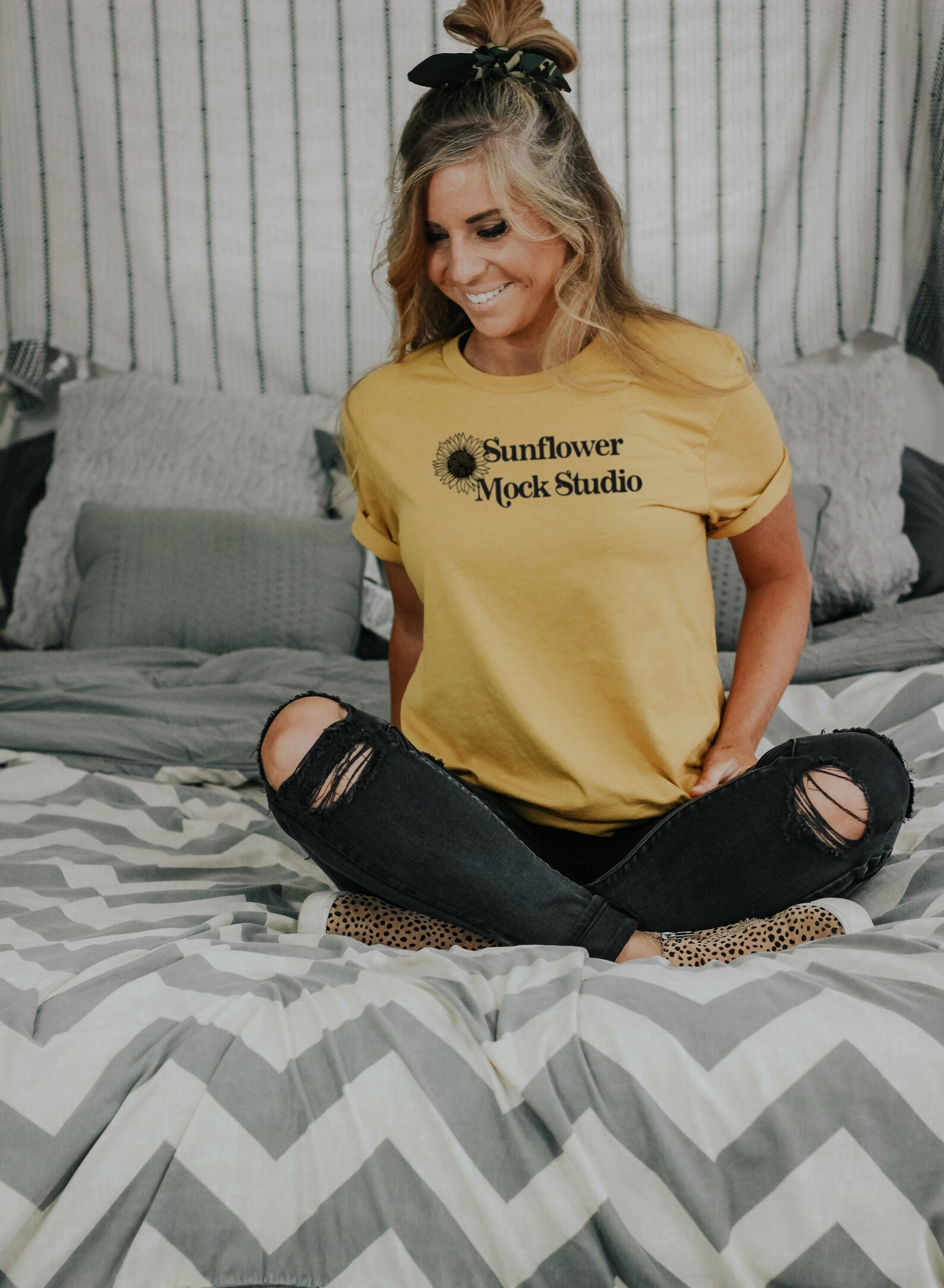 bella canvas mustard yellow shirt