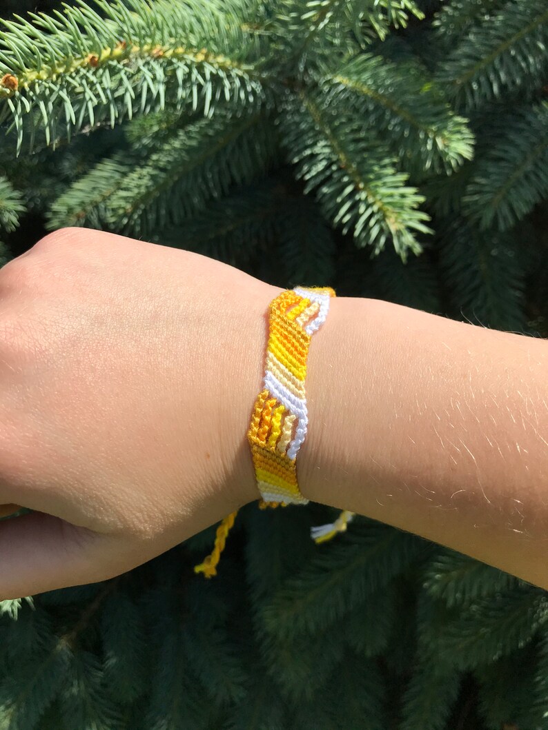 Chainlink Candystripe Friendship Bracelets Etsy