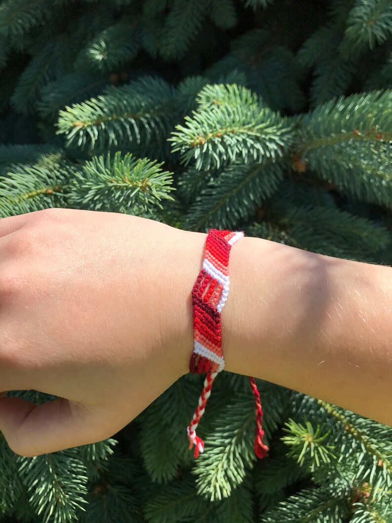 Chainlink Candystripe Friendship Bracelets Etsy