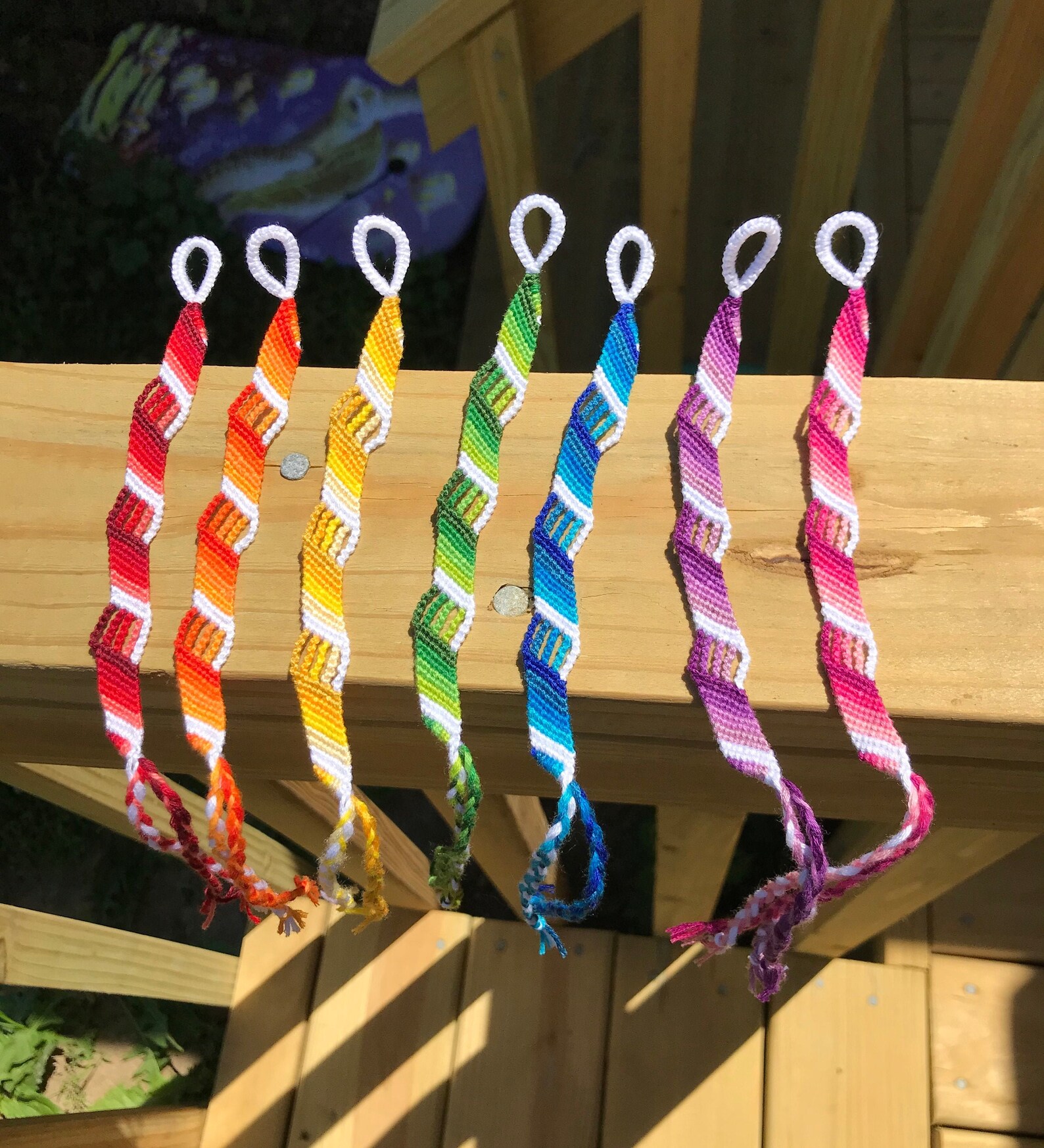 Chainlink Candystripe Friendship Bracelets Etsy