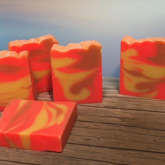 One bar of soap Pink cream cold processed hand crafted artisan soap touch of pink with blend of saponified oils