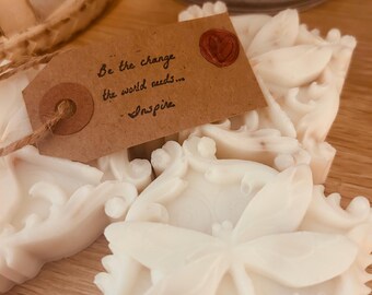 Jabón relajante en barra de té blanco y mantequilla de pera