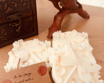 Jabón refrescante en barra de mantequilla de vainilla y frambuesa