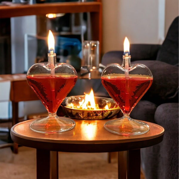 Cadeau Romantique Saint Valentin en Forme de Cœur pour Couple Décoration de Table Lampe de Nuit Romantique Bougies Décoratives