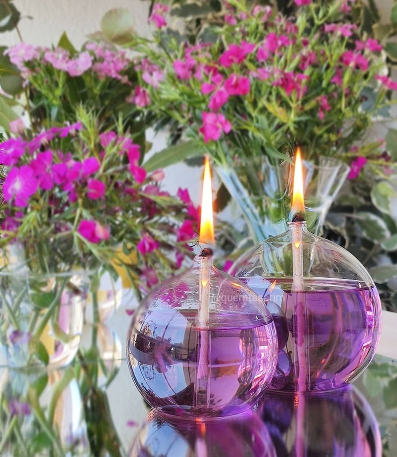 Wedding Centerpiece Light Glass Oil Lamp Elegant Candle Etsy
