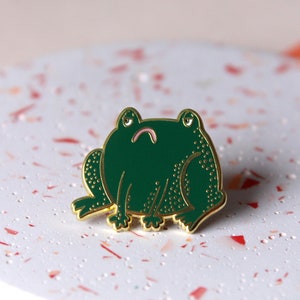 Grumpy Frog Pin Badge