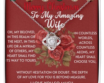 Custom Christmas Gift to Wife From Husband Love Knot Necklace Custom Wife Gift Necklace Gift Women Jewelry Gift for Her Custom Jewelry Wife