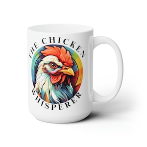 The Chicken Whisperer Mug Chicken Coffee Mug, Chicken lovers Mug Chicken Lover Gift for her, Funny Chicken Cup, Roster Mug Retro Vintage Mug