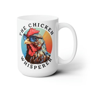 Chicken Whisperer Mug Chicken Coffee Mug Chicken lovers Mug Chicken Lover Gift for her Funny Chicken Cup Roster Mug Retro Vintage coffee Mug