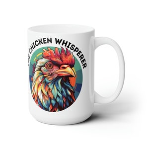 The Chicken Whisperer Mug Chicken Coffee Mug, Chicken lovers Mug Chicken Lover Gift for her, Funny Chicken Cup, Roster Mug Retro Vintage Mug
