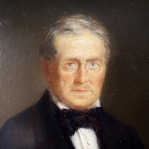 Antikes Männerportrait Ölgemälde - P. Dumotier Portrait eines Gentlemans - Belgischer Edelmann Portrait - 19. Jh.