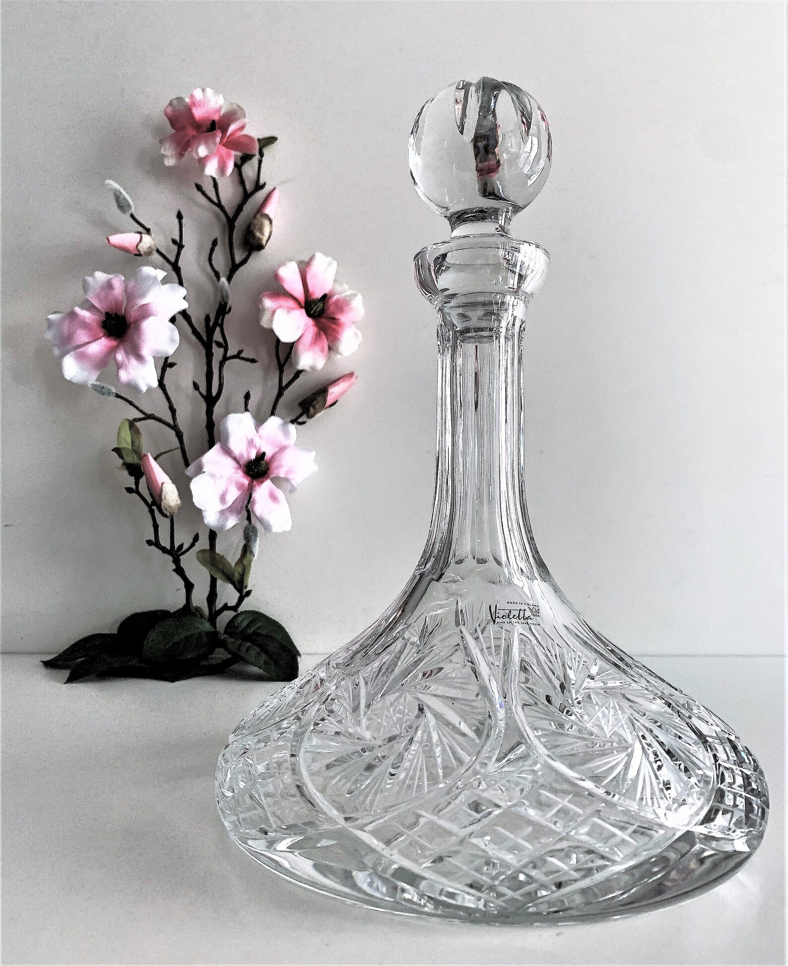 Captain's Pinwheel Crystal Decanter Ships Lead Crystal Etsy