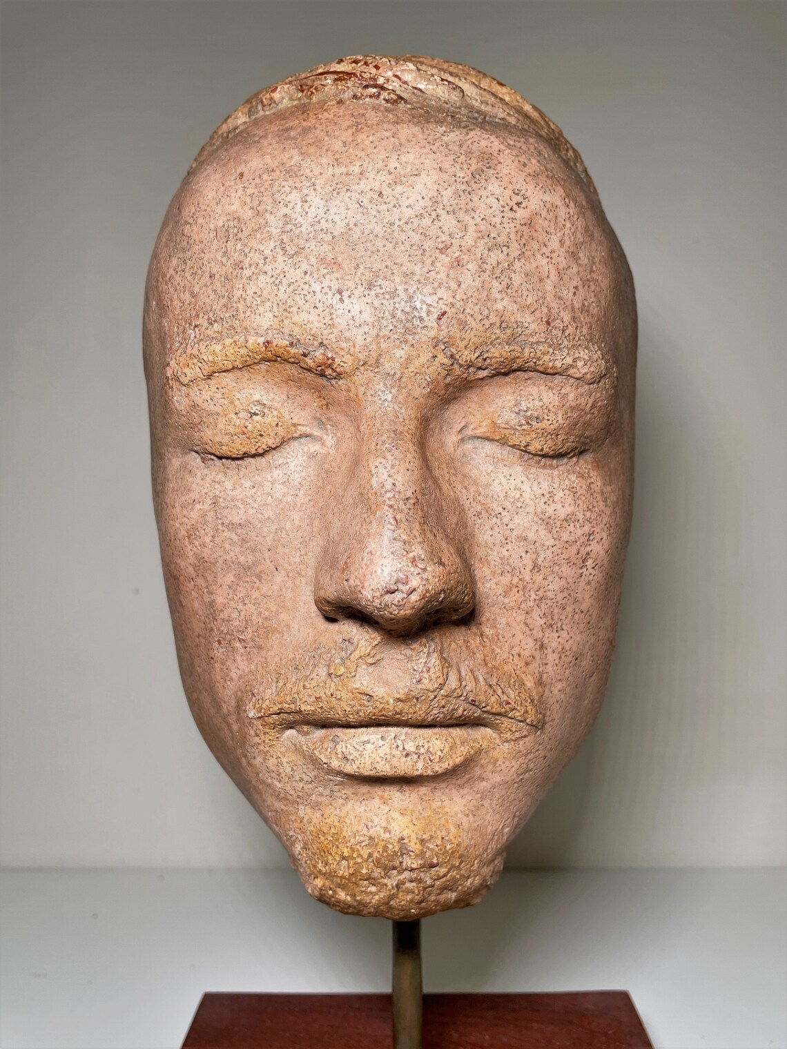 Life Size Male Face Portrait Terracotta Sculpture Mid Etsy