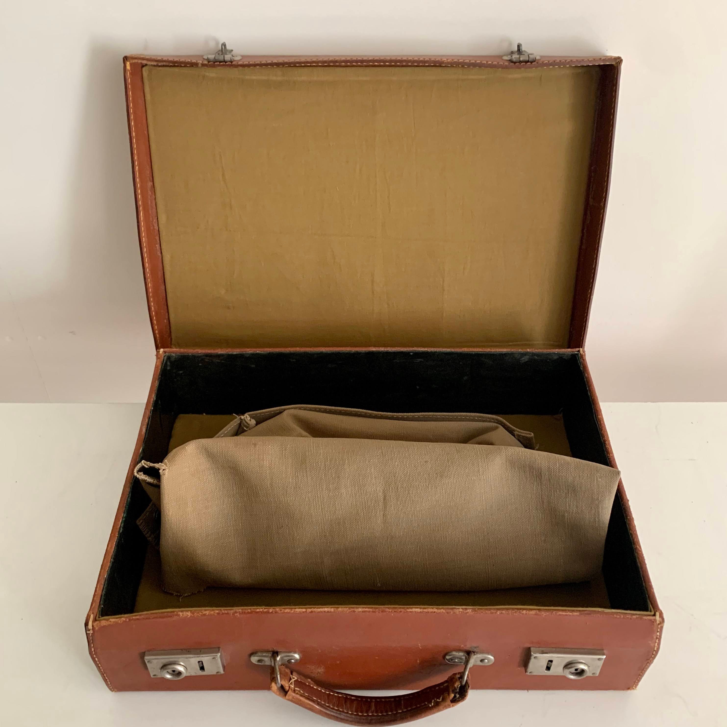 vintage leather travel case