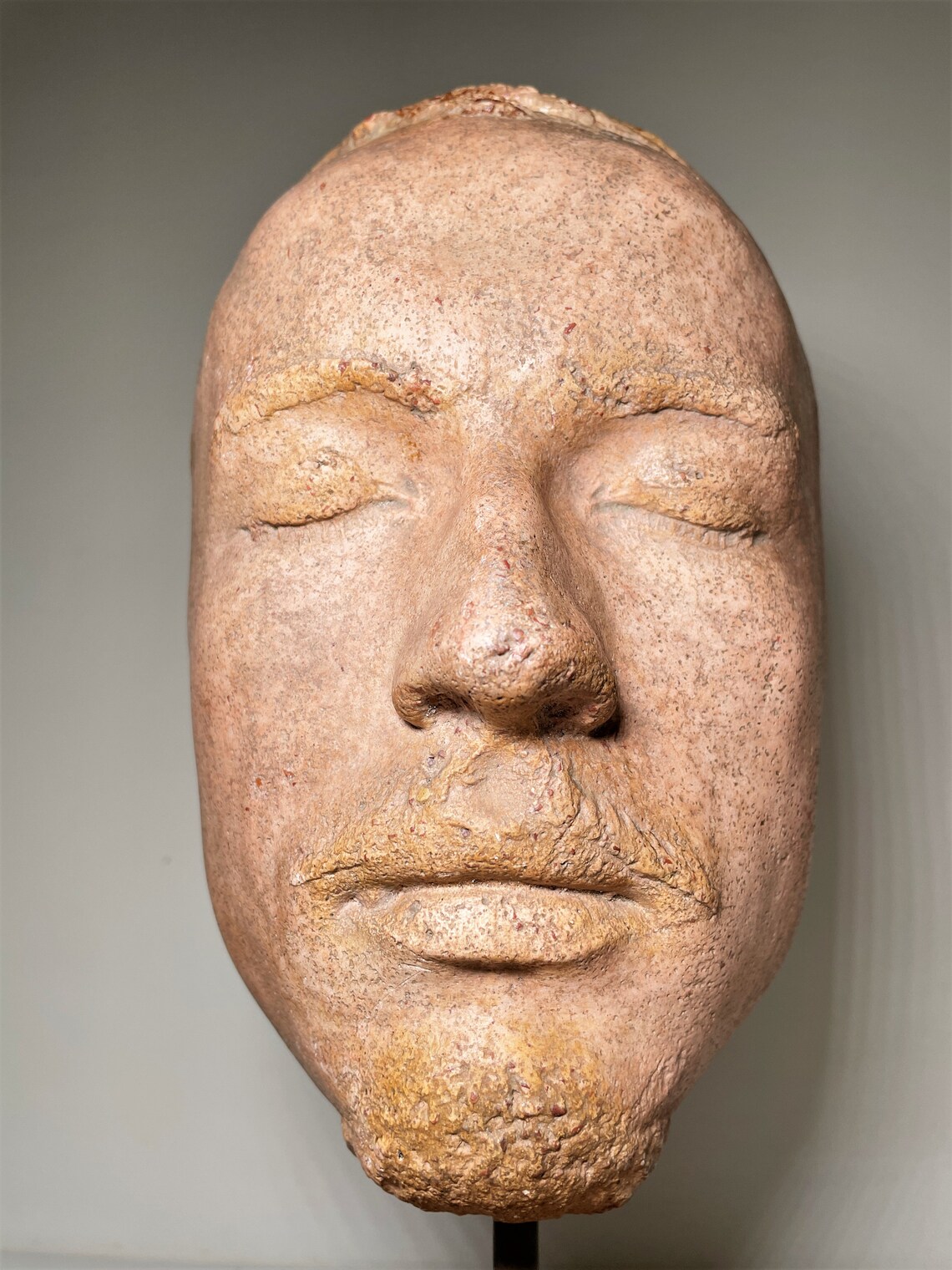 Life Size Male Face Portrait Terracotta Sculpture Mid Etsy