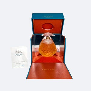 Lalique Jasmin Perfume Crystal Bottle - Vintage Lalique Extrait de Parfum - French Lalique 1995 Limited Edition Flacon Crystal Collectible