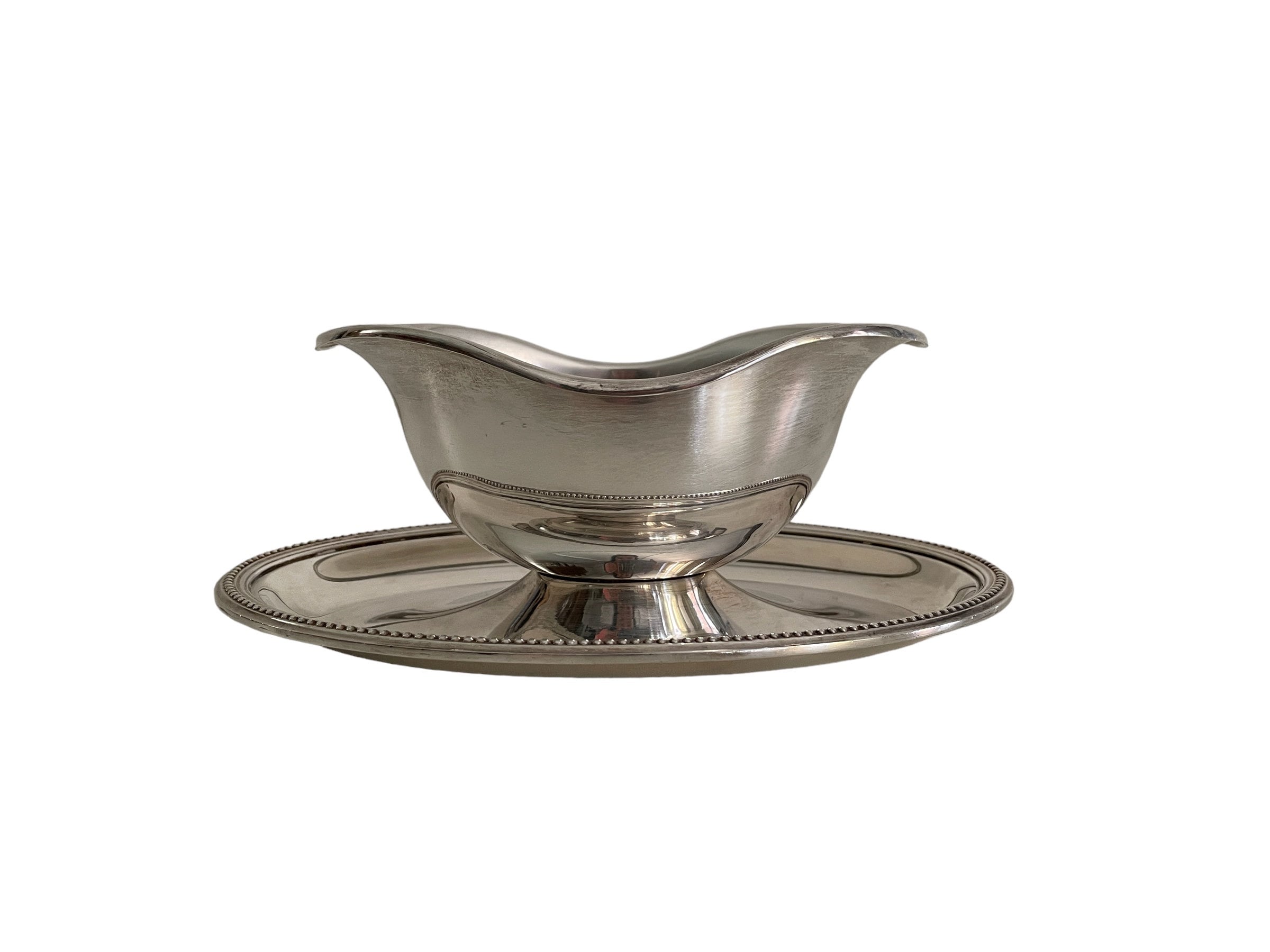 Christofle Grande Saucière Sur Piedouche XIXeme
