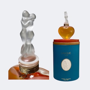 Lalique Amour Perfume Crystal Bottle - Vintage Lalique Extrait de Parfum - French Lalique 1997 Limited Edition Flacon Crystal Collectible