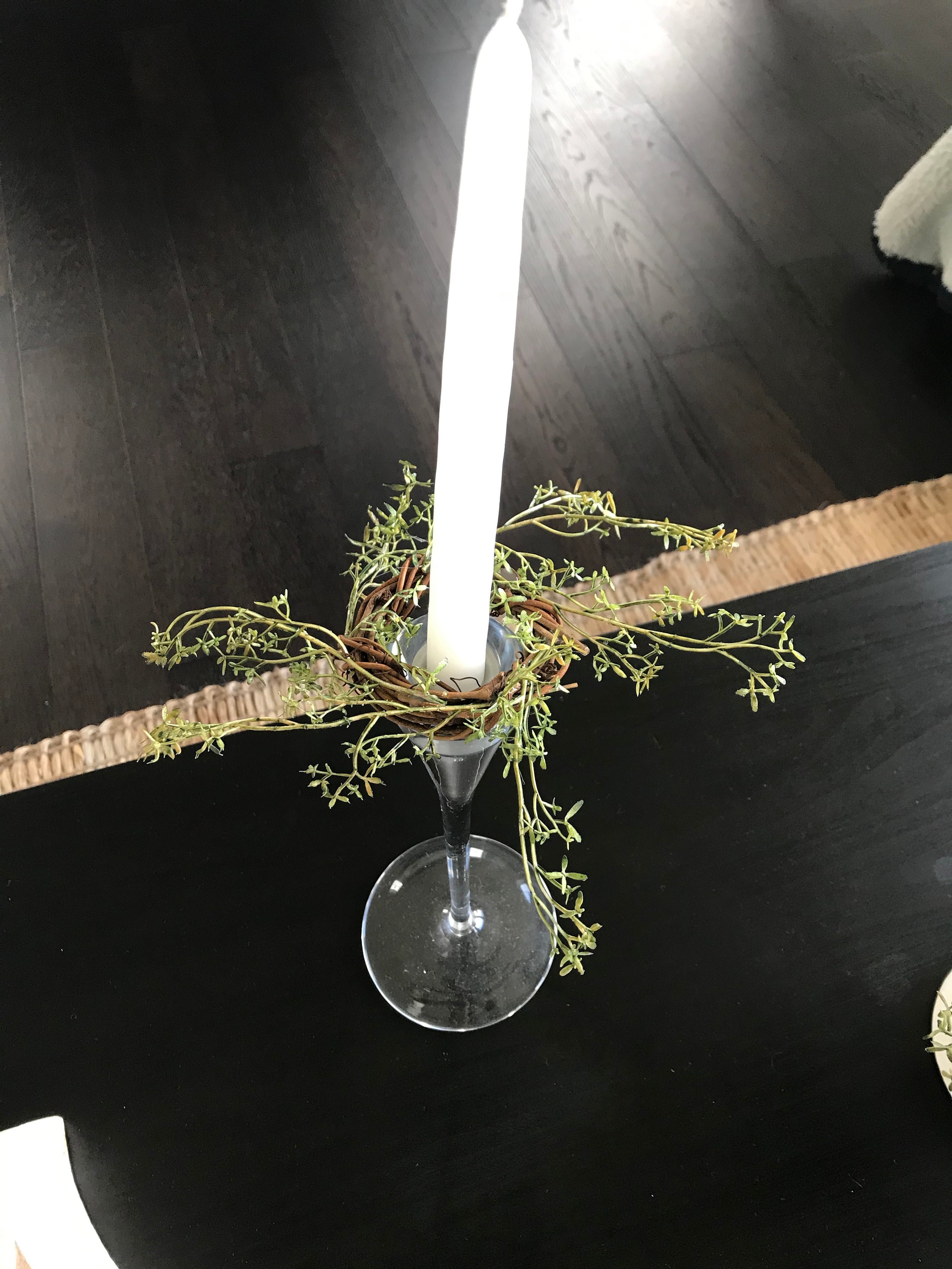 Candle Ring Wreath Candle Ring Candle Wreath Pillar Candle Etsy Canada