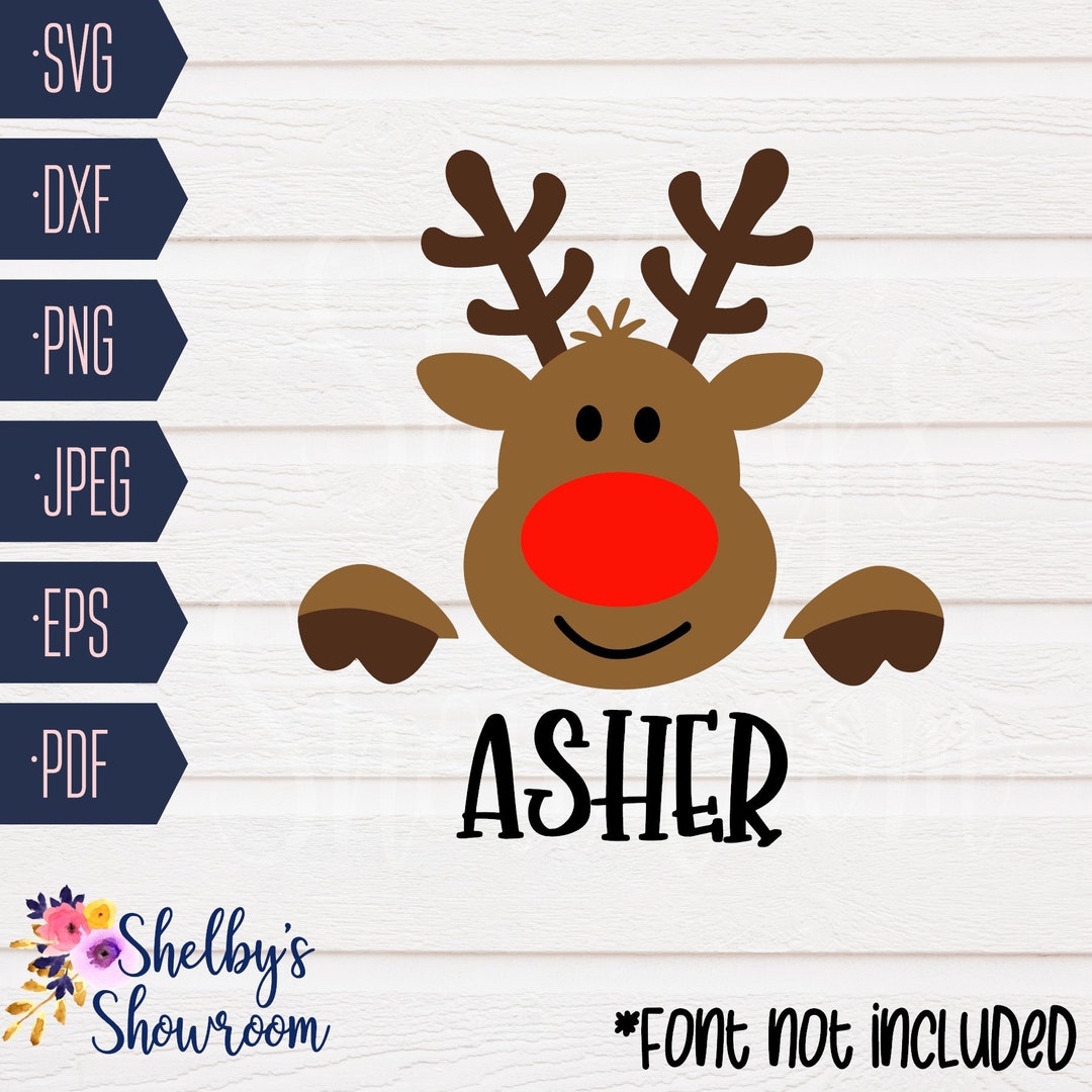 Reindeer With Hooves SVG, SVG Cut File for Christmas, DIY Kid Shirt ...