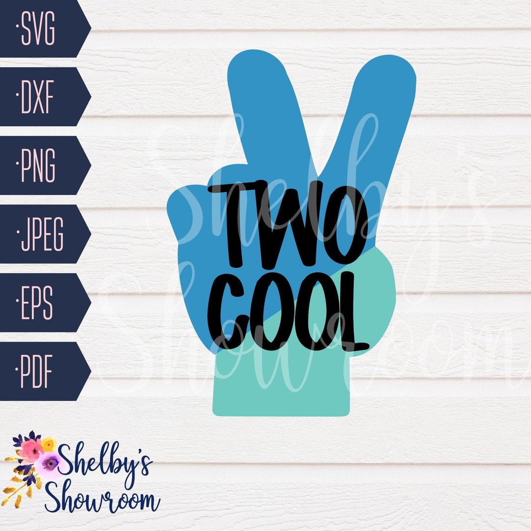 Two Cool SVG 2 Cool Cut File Second Birthday 2nd Birthday - Etsy