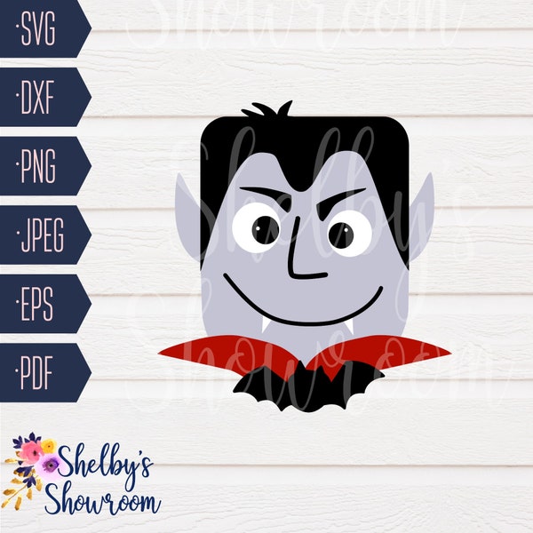 Dracula SVG, SVG Cut File for Halloween,  DIY Kid Shirt, Halloween Clipart, Vampire, Cut File, Dxf