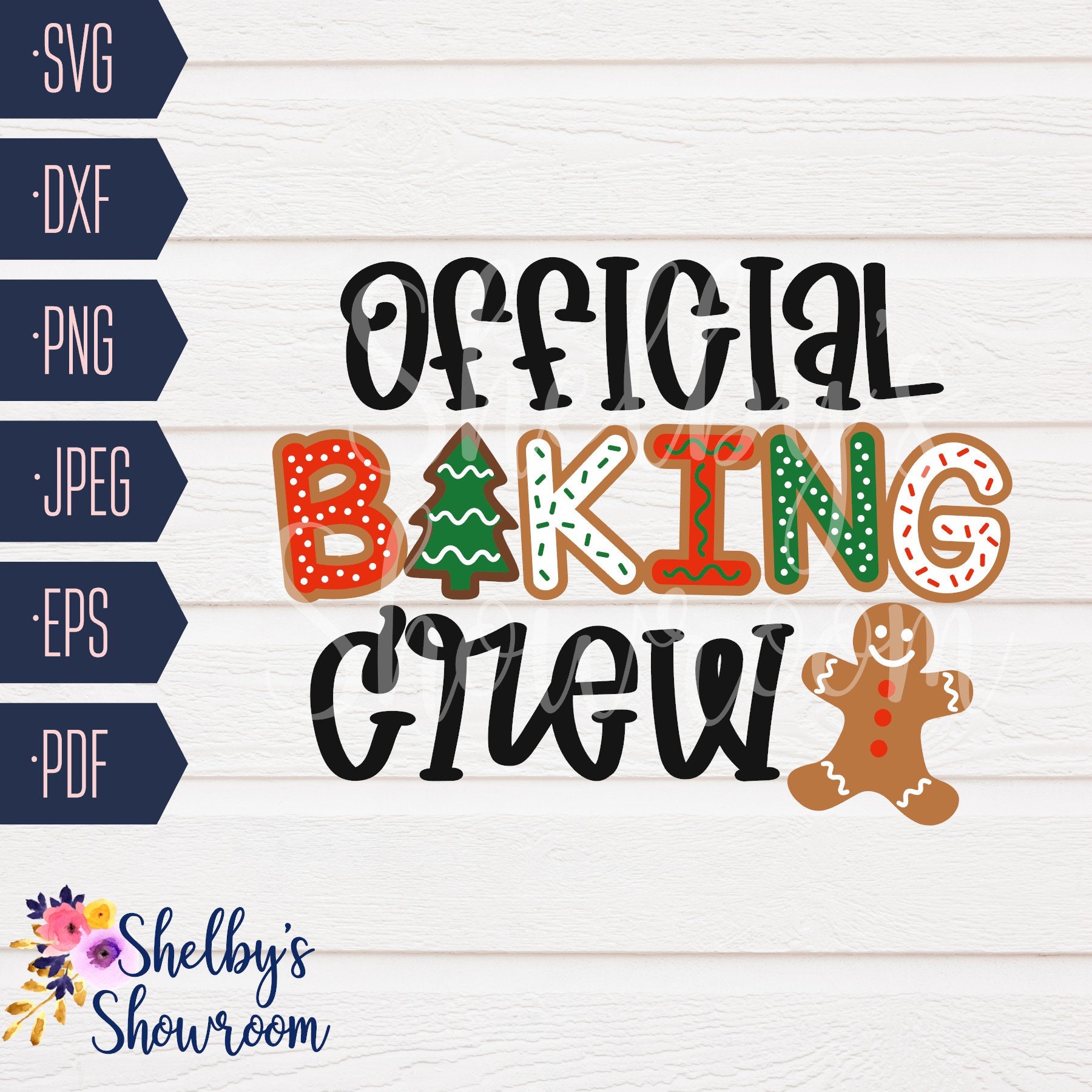Official Cookie Baking Crew SVG Cut File for Christmas DIY Etsy