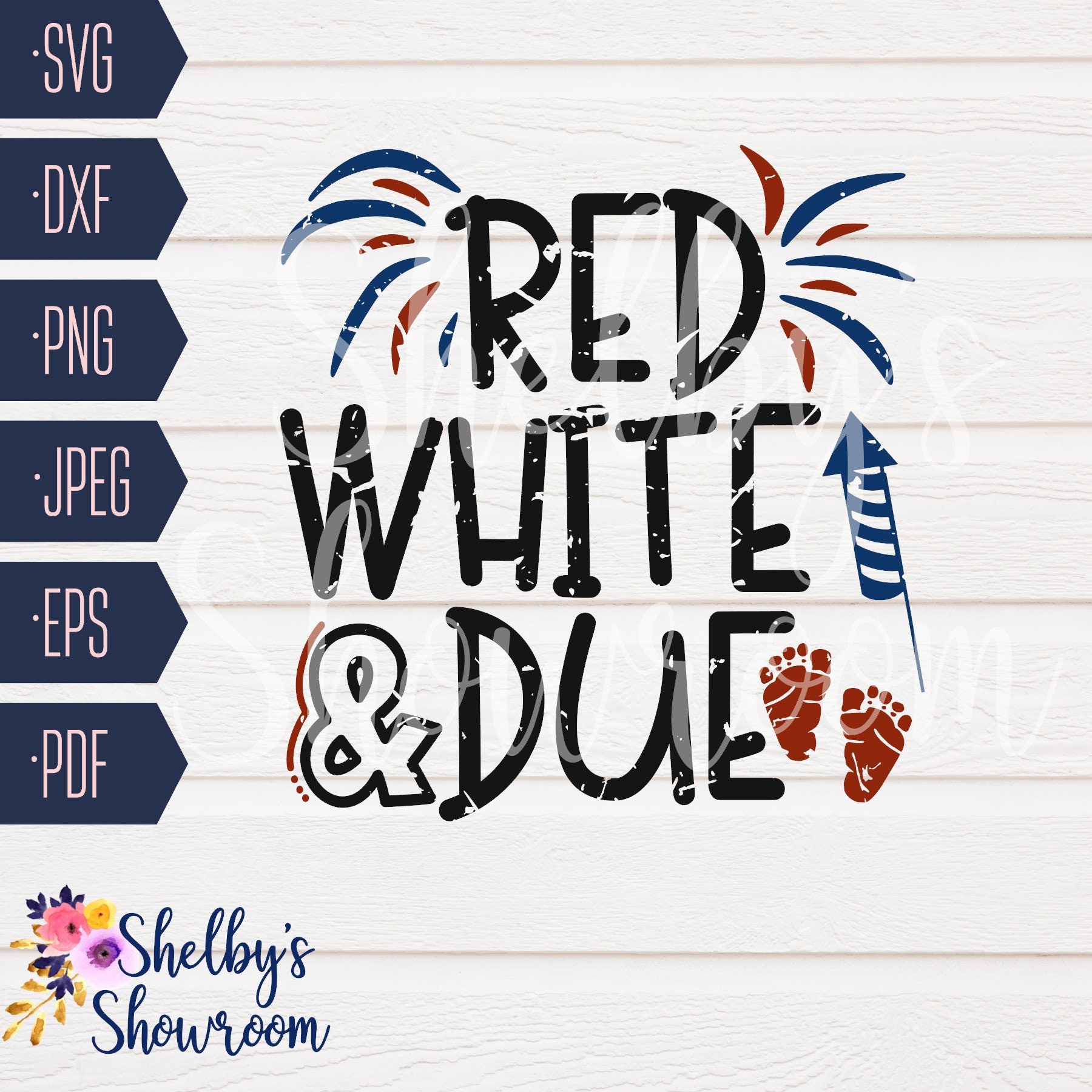 Download Red White And Due Svg 4th Of July Pregnancy Announcement Svg Etsy