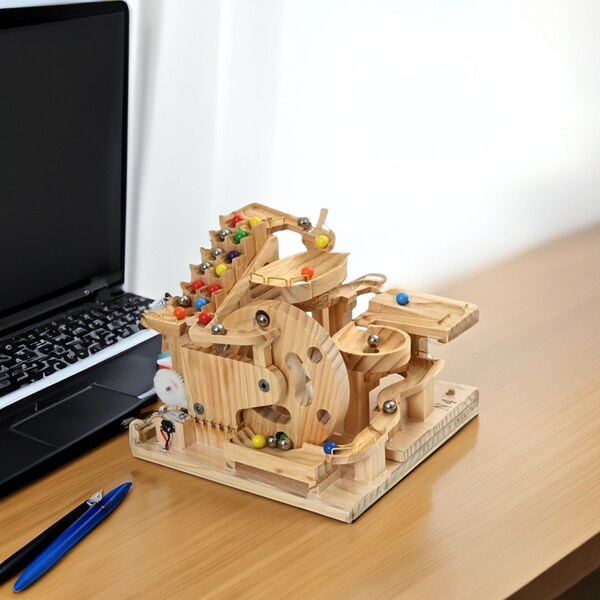 Wooden Marble Run Etsy