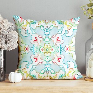 French Light Color Accent Pillow Abstract Watercolor Decorative Throw Pillow Indoor Outdoor Pillow Cover Square / Lumbar Pillow Case