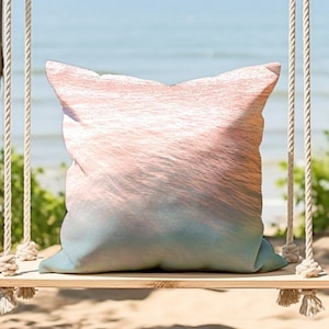 Coastal Accent Pillow Beach House Decorative Throw Pillow Gift for Surfer Ocean Indoor Outdoor Pillow Cover Sea Square / Lumbar Pillow Case