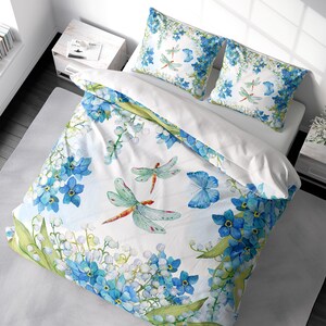 Duvet Cover Boho Botanical Duvet Cover Set Wildflower Bedding Floral Luxury Duvet Cover King Queen Full Double Twin. 100% Cotton Sateen