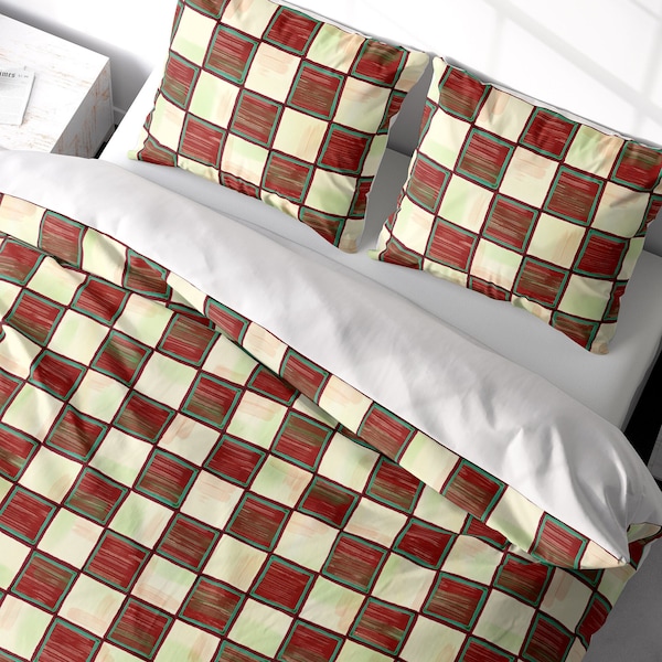 Red Duvet Cover Etsy