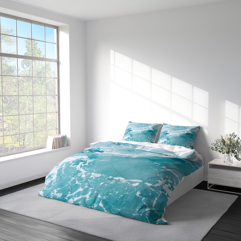 Natural Ombre Blue Coastal Duvet Cover