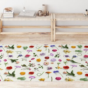 Tropical Floral Rug Realistic Flowers Rugs 3D Floral Living Room Bedroom Rug. Summer Paradise Rug. Housewarming Gift