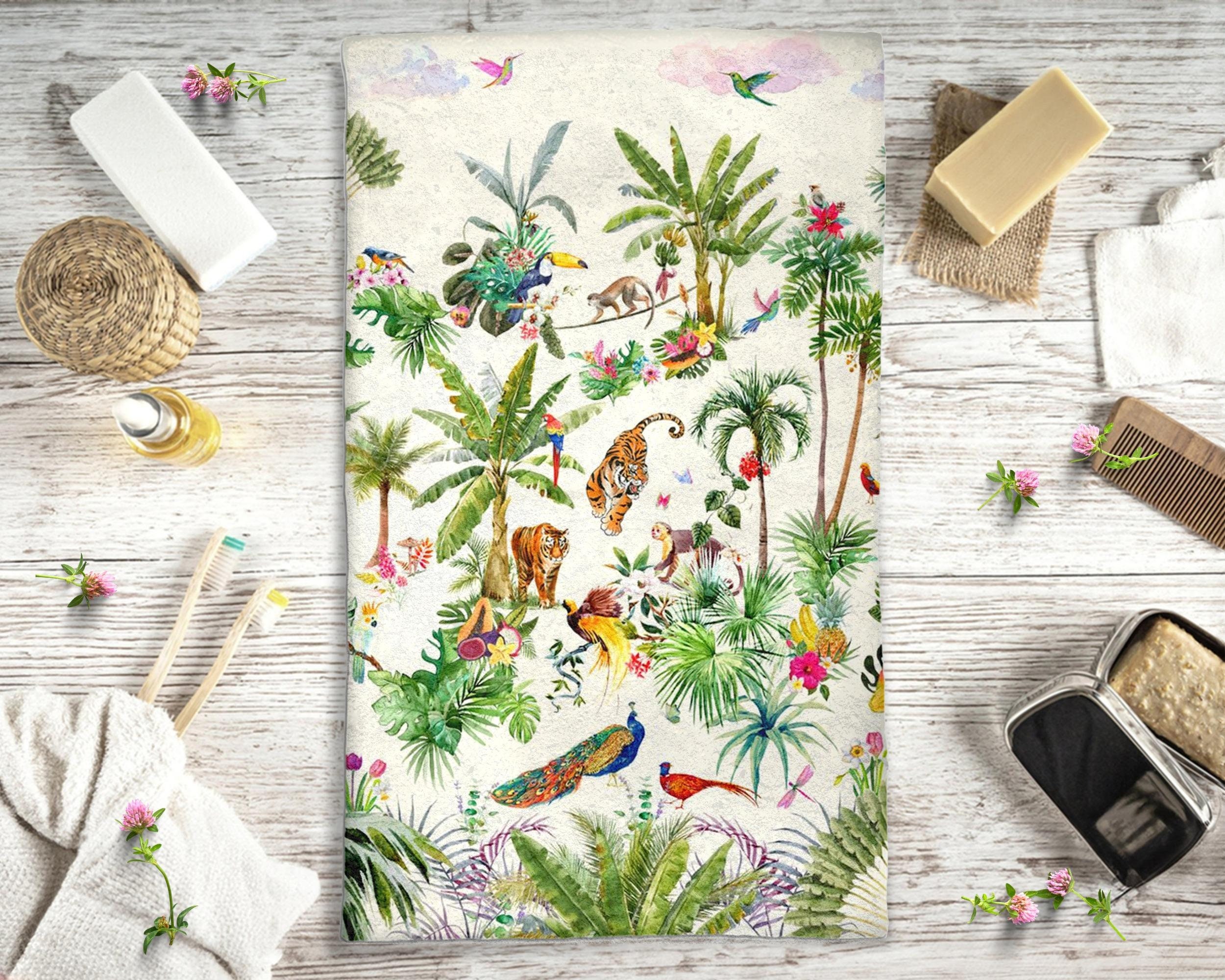 Microfiber Kitchen Towels: Tropical Leaves