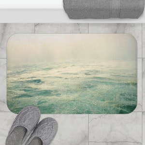 Strand Badematte Farbverlauf Ozean rutschfeste Memory Foam Küsten Badematte für Badezimmer Dekor oder Einweihungsgeschenk