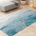 Coastal Rug Water Texture Rugs for Living Room Housewarming Gift for ...