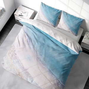 Strand Bettwäsche Set Ocean Bettwäsche, Beach House Luxus Bettbezug König Königin Voll Doppel Zwilling. 100% Baumwollsatin
