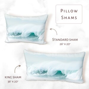Conjunto de capa de edredom costeira Ocean Wave Minimal Beach Bedding, capa de edredom de luxo Seascape King Queen Full Double Twin. 100% algodão acetinado imagem 5
