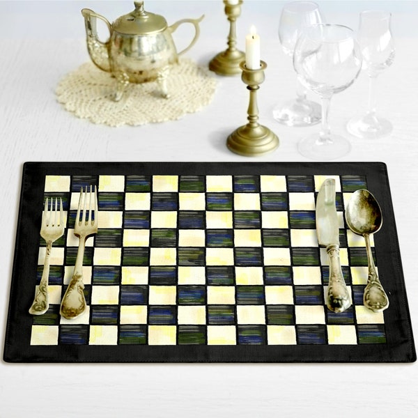 Checkered Placemats Etsy