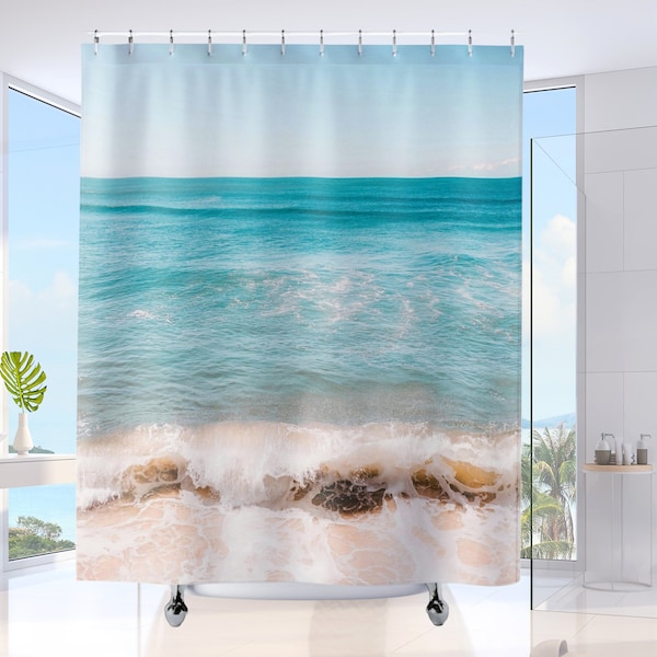 Beach Shower Curtain Etsy