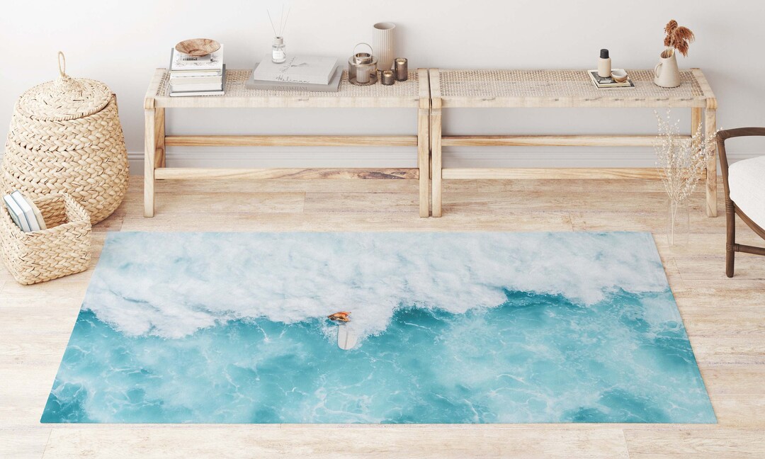 Surfing Beach Rugs Hawaii Beach House Living Room Bedroom - Etsy