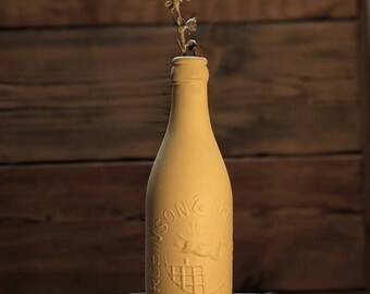 Antique Hull bottle, sprayed with chalk paint. 1900-1920