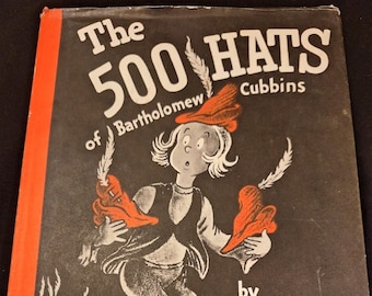 Vintage Book: "The 500 Hats of Bartholomew Cubbins" by Dr. Seuss Reprint 1980's