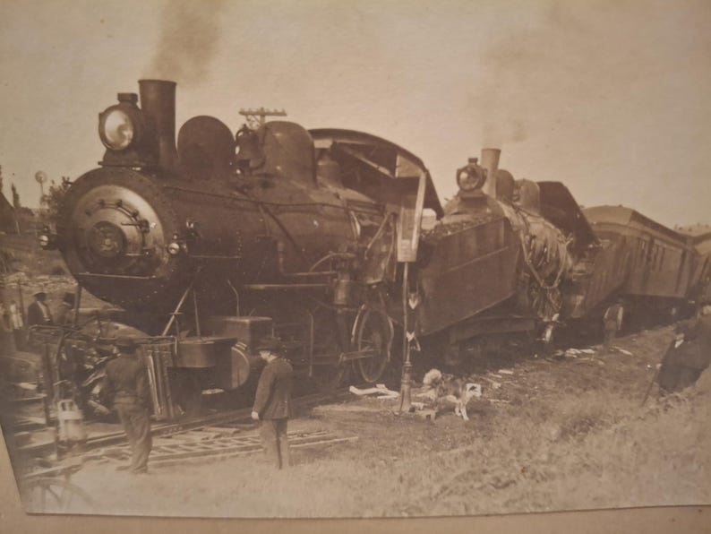 Vintage Original Photograph: Train Collision, New Prague, MN 1906 - Etsy