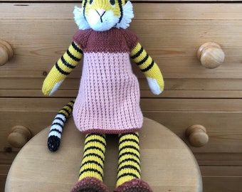 Hand Knitted Tabitha the Tigress
